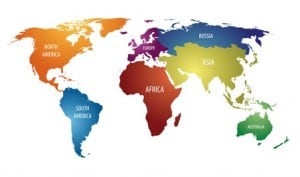 Länderkarte - Die 10 größten Länder der Welt