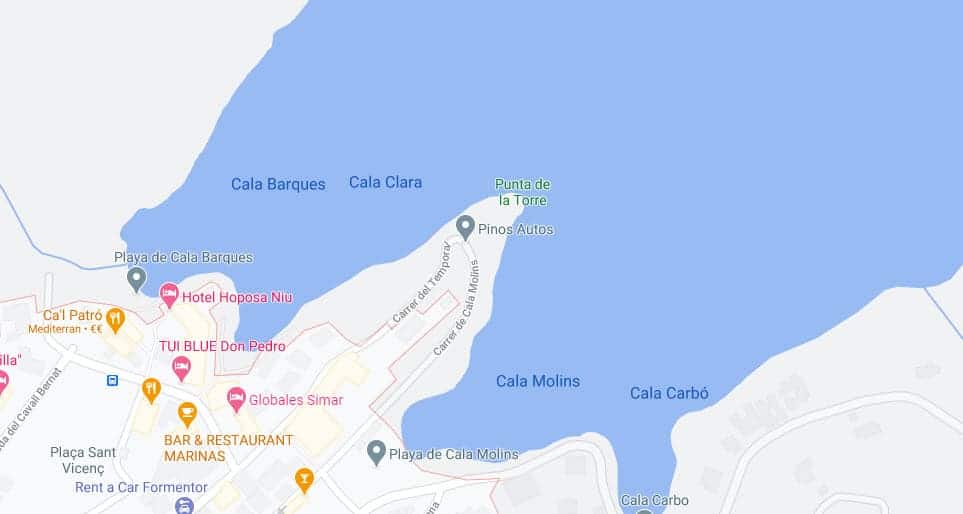 Cala Sant Vicenç_Google Maps